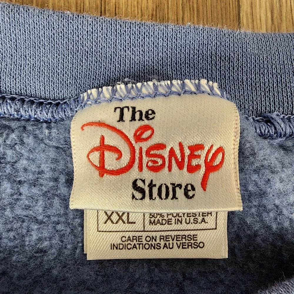 Vintage Walt Disney Studios Winnie the Pooh Sweatshirt Blue XXL Made in USA
